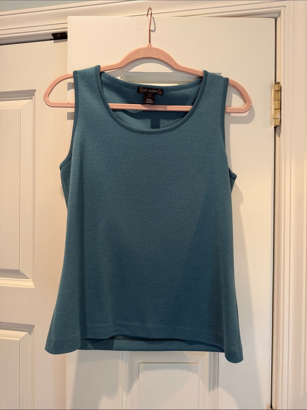 St. John Teal Knit Sleeveless Tank
